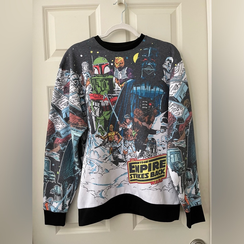 Men’s Star Wars Vintage Hoth Sublimation Crewneck Sweatshirt all over graphic M